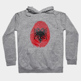 It's in my DNA Flag of Albania in fingerprint... Hoodie